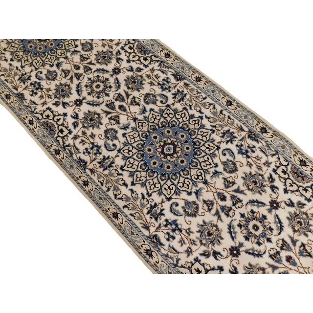 Cream Vintage Hand Knotted Persian Runner Rug - 2'6"x 9'4" For Sale - Image 8 of 12