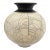 Vintage Studio Pottery Raku Vase Signed Crackle Glaze Black White 9” For Sale