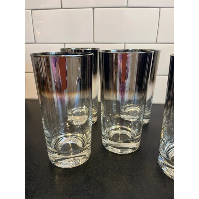 Mid-Century Modern Mid Century Dorothy Thorpe Mercury Fade Design Bar Glasses- Set of 6 For Sale - Image 3 of 5