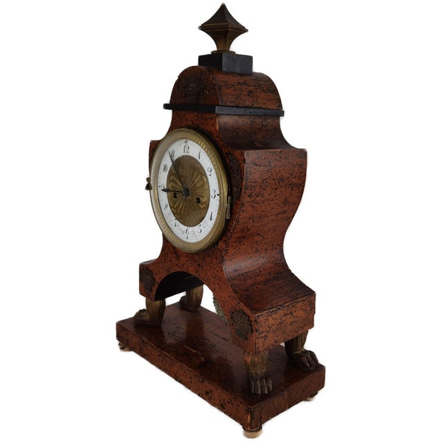 Traditional Biedermeier Clock by Franz Hochhoffer, Vienna, Austria, 1820s For Sale - Image 3 of 18
