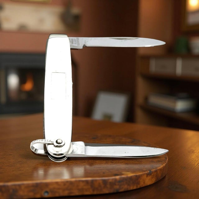Silver Tiffany & Co Estate Pocket Knife Sterling Silver 15 Grams Estate For Sale - Image 8 of 10
