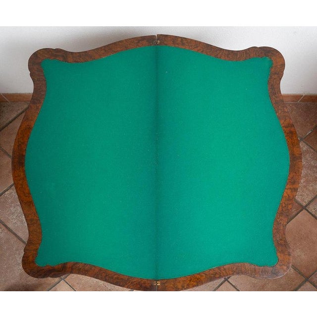 Antique Victorian Game Table in Burl Walnut, England, 19th Century For Sale - Image 3 of 6