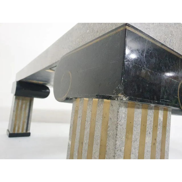 Metal American Tessellated Coffee Table attributed to Maitland Smith, 1980s For Sale - Image 7 of 13