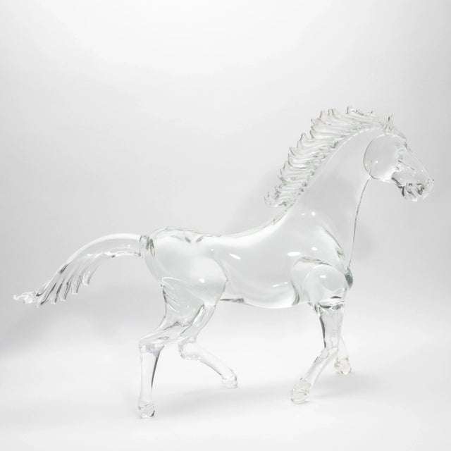 Hand Blown Murano Horse Sculpture For Sale - Image 4 of 11