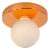 Globe Flush Mount Copper, 3 Inch Glass Globe, by Research.Lighting, Modern, Minimal For Sale