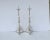 19th Century European Bronze Silver Plated Pricket Sticks Ball feet - A Pair For Sale - Image 12 of 13