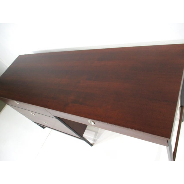 George Nelson Styled Mid Century Walnut Desk by Vista of California For Sale - Image 9 of 12