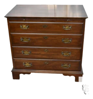 Vintage Pennsylvania House Four Drawer Mahogany Bachelors Chest W/Pull-Out