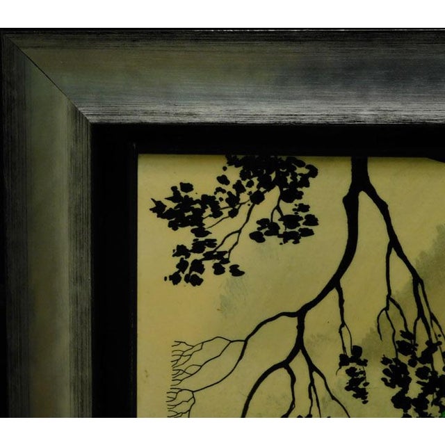 Eyvind Earle "Coastal Fog" Hand Signed Original Oil on Panel Custom Framed For Sale - Image 4 of 5