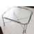 Mid-Century Modern Vintage Midcentury Maison Jansen Octagon Glass Brass Chrome Table For Sale - Image 3 of 5