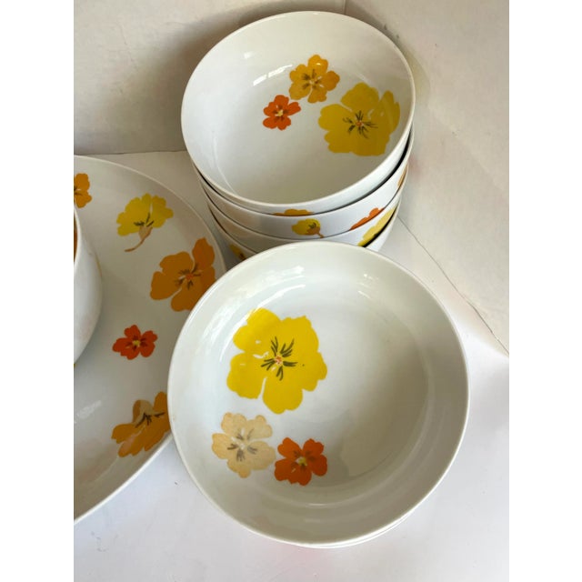 1960's Suisse Switzerland "Lugano" Porcelain Floral Dinnerware Set For Sale In Los Angeles - Image 6 of 12