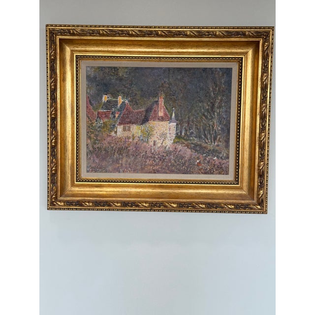 French Impressionist Artist Anne Sandry, Beautifully Framed in deeper colors of browns and olives. A family home in the...