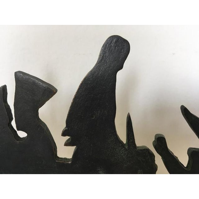 Bronze and Brass Abstract Sculpture by Nevio De Luca, Italy, 1980s For Sale - Image 12 of 17