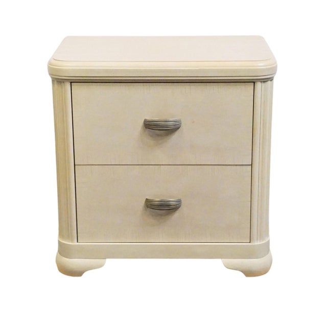 Contemporary Century Furniture Cashmere Collection Contemporary Coastal Pickled Wood 28" Nightstand For Sale - Image 3 of 12