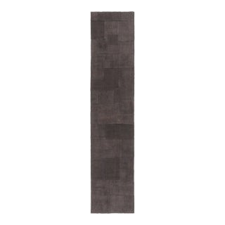 Vintage Turkish Runner With Mauve & Black Patchwork in Bold Design - Rug & Kilim For Sale