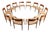 Pia Dining Chairs in Walnut and Teak by Poul Cadovius, Denmark, 1950s, Set of 12 For Sale