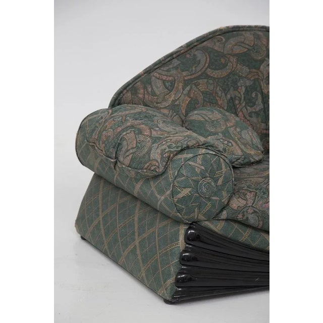 Set of Vintage Arabian Fabric Armchairs, 1970s For Sale - Image 4 of 12