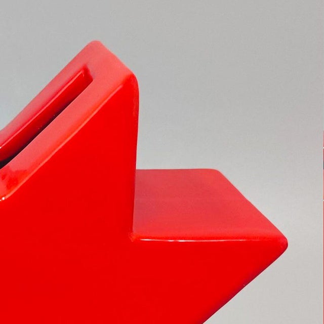 Red Red Hsing Vase from Ettore Sottsass, Italy, 1980s For Sale - Image 8 of 11