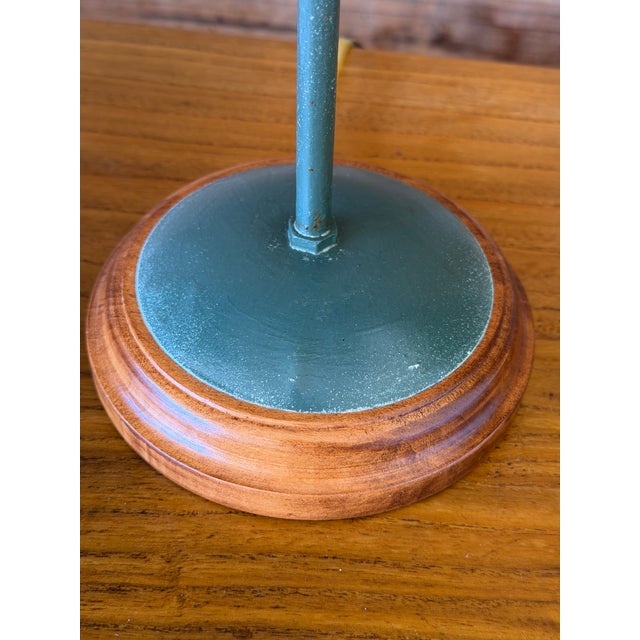 Vintage Coastal Regency Verdigris Parakeet Table Lamps With Scalloped Metal Shades-Pair For Sale In Naples, FL - Image 6 of 11