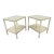 White Side Tables by Pierre Vandel – A Pair For Sale