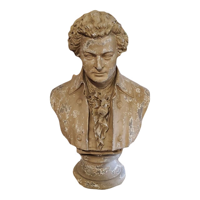 1950s Aged Bust of Amadeus Mozart For Sale