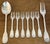 Metal Christofle Silver Plated Vendome Pattern Flatware Dessert Set of 8 For Sale - Image 7 of 15