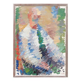 Bengt Crantz, Sitting Man, 1960, Oil on Canvas, Framed For Sale