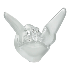 Lalique "Sylvie" Vase With Frog Bud Holder