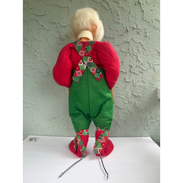 Late 20th Century Large Annalee Santa Claus Figure With Burlap Sack, 28” For Sale - Image 12 of 12