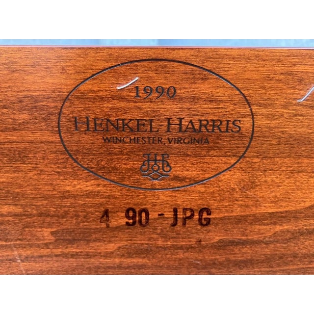 Henkel Harris Traditional Solid Cherry Pineapple Four Poster Queen Bed Frame. For Sale - Image 18 of 18