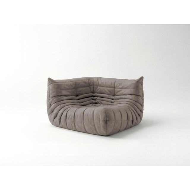 Togo Sofa in Warm Grey Microfiber by Michel Ducaroy for Ligne Roset, Set of 5 For Sale - Image 6 of 15