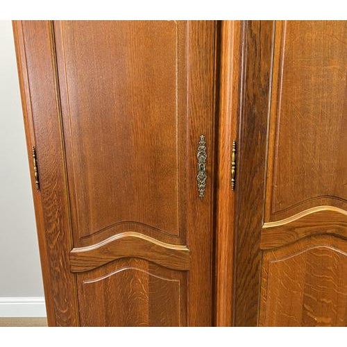 Vintage French Louis XVI Style Wardrobe in Oak For Sale - Image 5 of 11