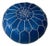 Contemporary Moroccan Leather Pouf Ottoman Cover For Sale