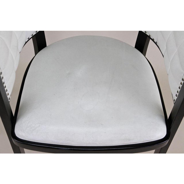 Vintage Armchair in White Leather by M. Kammerer for Thonet, 1980 For Sale - Image 15 of 17