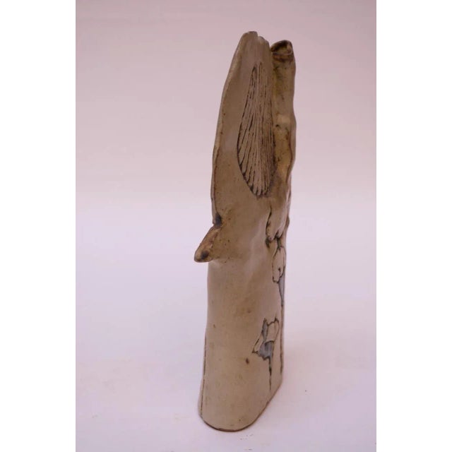 1970s 1974 Studio Stoneware "Bird in Tree" Sculpture Signed Pollack For Sale - Image 5 of 13