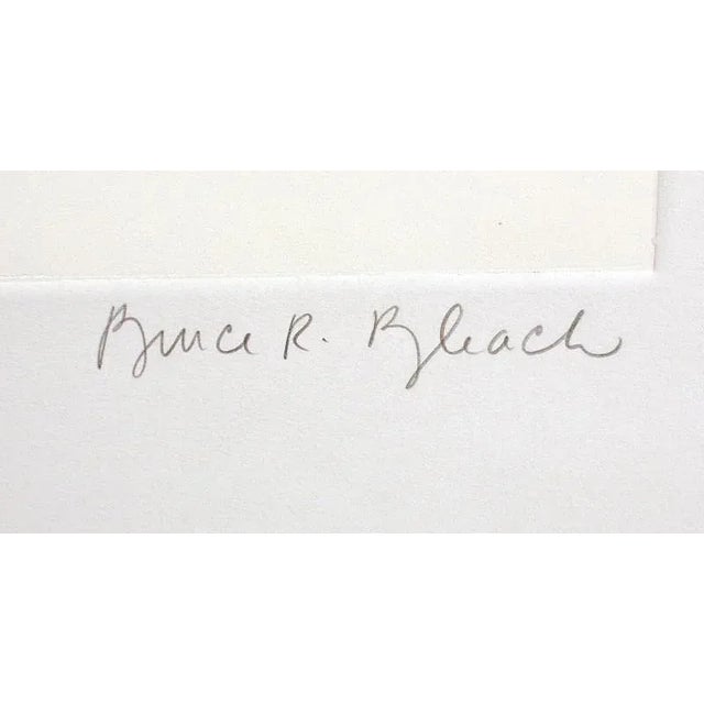 1980s Bruce Bleach "Linear Dance I" Hand Signed Numbered Art Etching Matted For Sale - Image 5 of 6