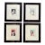 Mid 20th Century Curated Gallery Set of 4 Paul Jacoulet Original Japanese Surimono Miniature Woodblock Prints For Sale