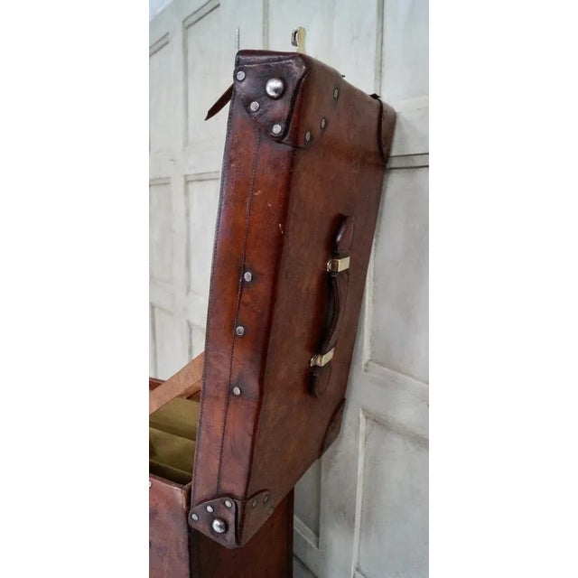 Antique Elgin Leather Works Travel Wardrobe For Sale - Image 16 of 18