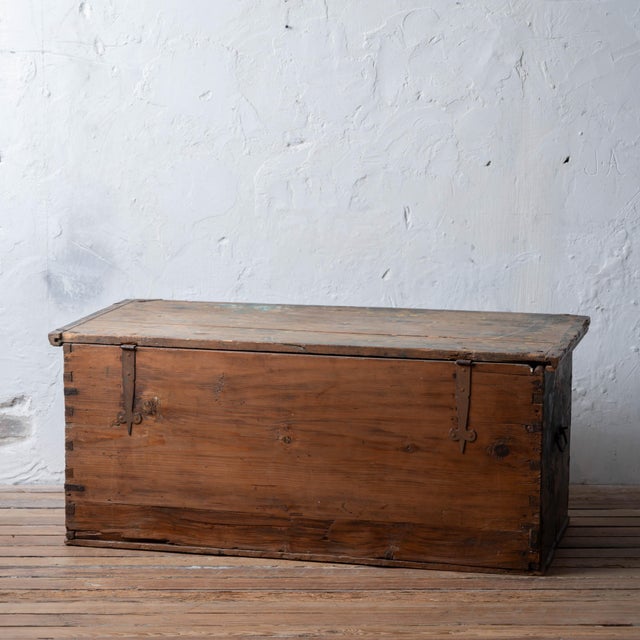 Romanian Painted Blanket Chest With Church Motif, c.1900 For Sale - Image 14 of 14