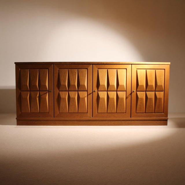 Brutalist Oak Sideboard by Gerhard Bartels, Germany, 1970s For Sale - Image 17 of 17