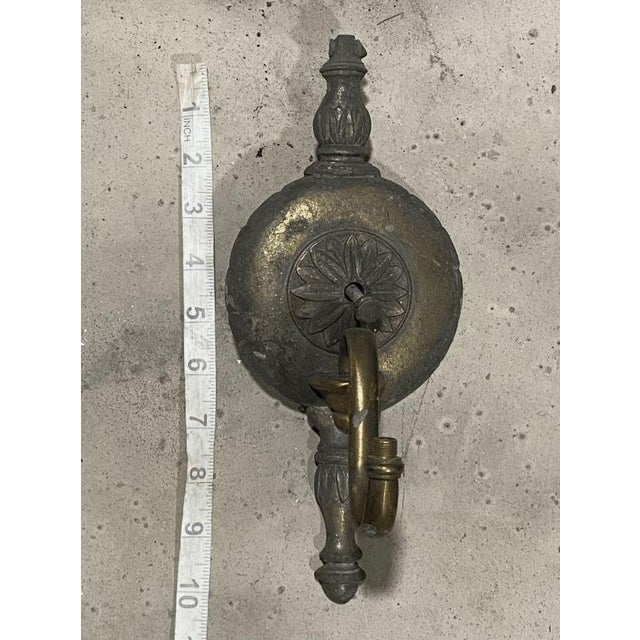 Antique Neoclassical Style Sconce Plate Base Part for Single Arm the sconce plate needs to be cleaned and re-wired