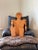 Folk Art Mid-Century American Folk Art Wood Articulated Man Figure For Sale - Image 3 of 9