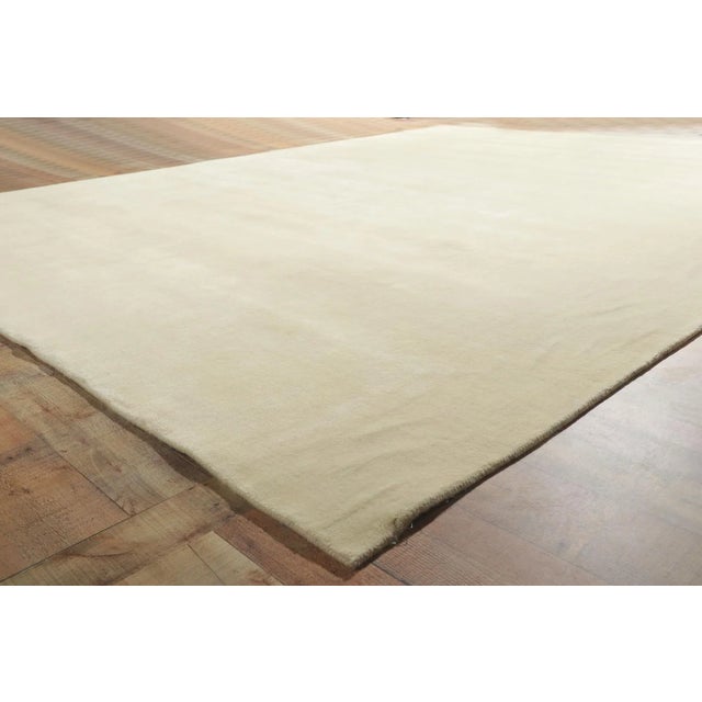 Ivory Area Rug With Minimalist Style - 09'11 X 12'11 For Sale In Dallas - Image 6 of 9