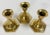 Mid-Century Modern Brass MCM Candlestick Holder Trio For Sale - Image 3 of 3