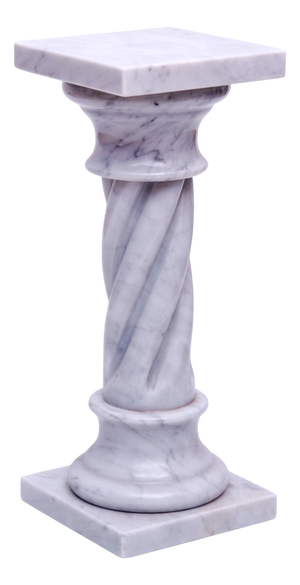 Vintage Carrara Marble Column, 1980s