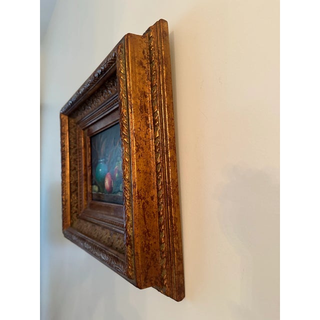 2000 - 2009 Vintage Framed Oil Painting on Canvas Still Life For Sale - Image 5 of 10