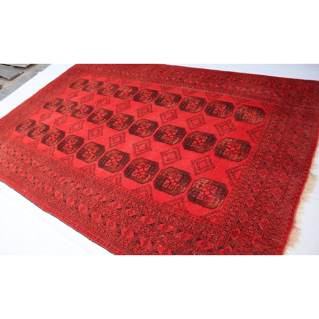 1960s Vintage Bukhara Handmade Tribal Area Rug Chairish