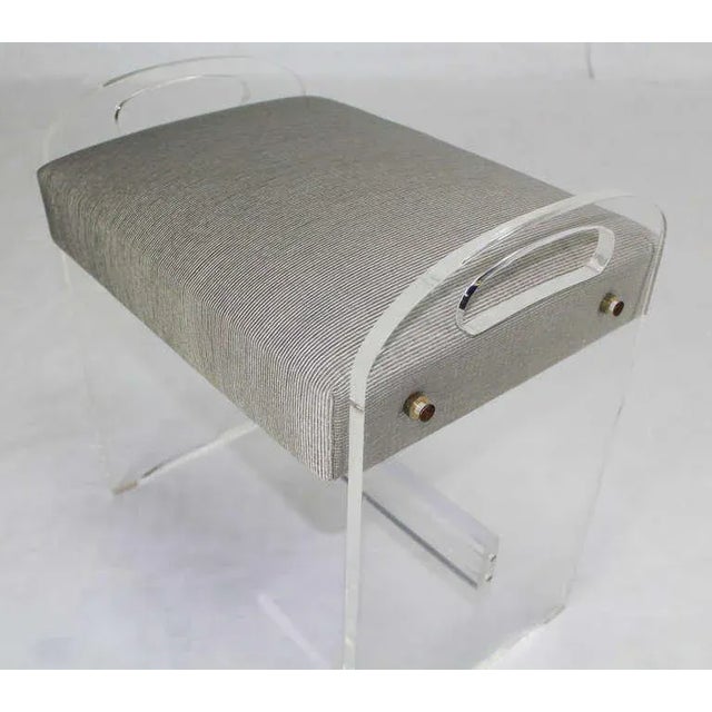 Mid 20th Century Mid-Century Modern Lucite Piano Bench For Sale - Image 5 of 9