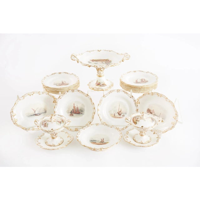 Antique English Porcelain Luncheon Service, 24 Pieces For Sale - Image 13 of 13