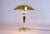 Mid-Century Modern Brass Mushroom Table Lamp with Glass Ring Details, 1990s For Sale - Image 3 of 10
